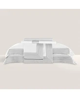 Togas Eden white/grey Duvet cover Queen white/grey