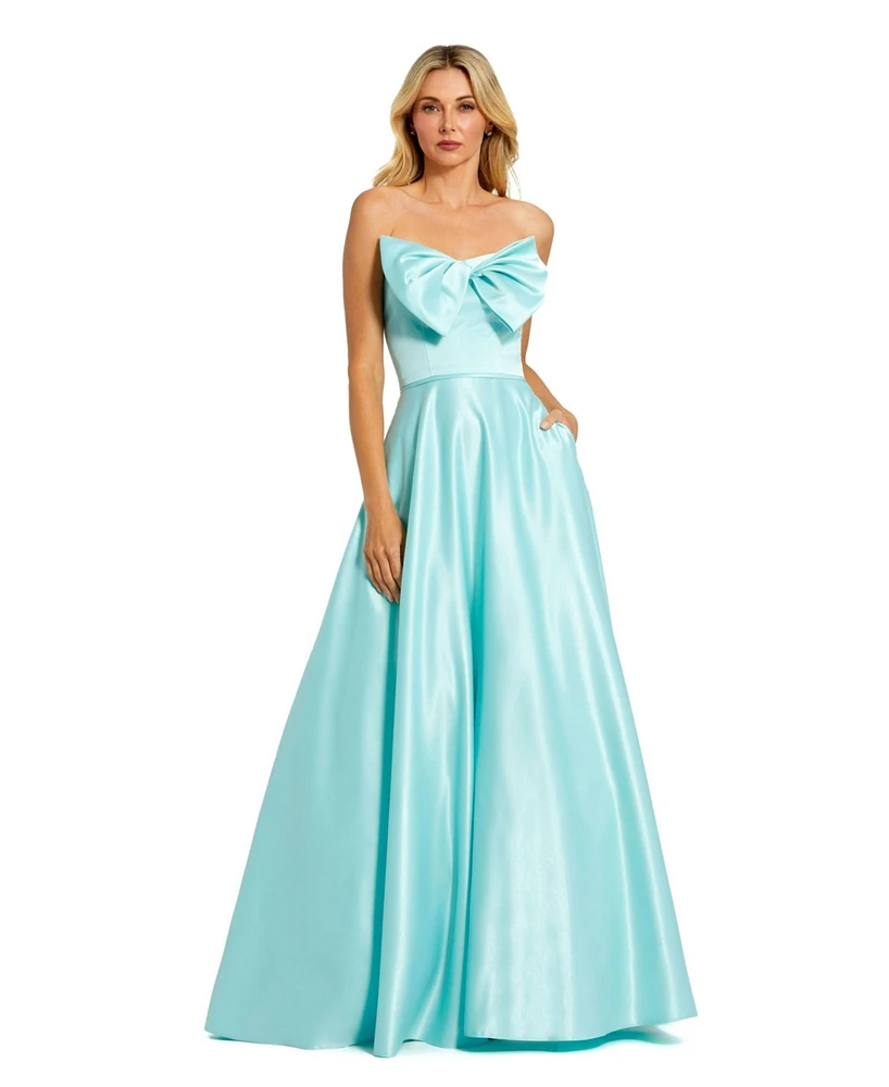 Mac Duggal Women's Strapless A-Line Ballgown