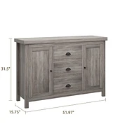 gaomon Storage Cabinet, Sideboard, Buffet Doors Wood Sideboard with 3 Drawers and 2 Doors