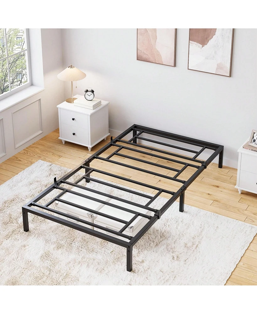 gaomon Inch Bed Frame, No Box Spring Needed, Heavy Duty Metal Platform Bed Frame For Bedroom, Easy Assembly