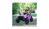 Slickblue Dual Drive 12V 4.5A.h with 2.4G Remote Control Jeep Purple