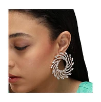 Sohi Women's Swirl Drop Earrings