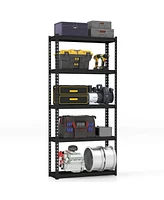 Sugift 5-Tier Metal Shelving Unit with Anti-slip Foot Pad Height Adjustable Shelves for Garage-s