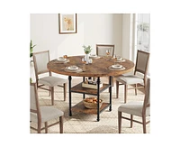 gaomon 47-Inch Round Dining Table for 4: Featuring a 1.59