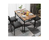 gaomon Dining Table Set for 4, Dining Room Table Set for 4, Dining Table and Chairs Set for 4, Dining Table with 4 Chairs, 4 Piece Dining Table Set, K