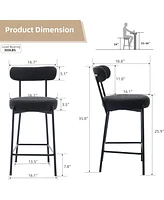 gaomon 27" Bar Stools Set of 2, Modern Metal Tall