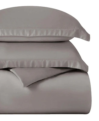 Superior Egyptian Cotton 400 Thread Count Solid Luxury Duvet Cover Set