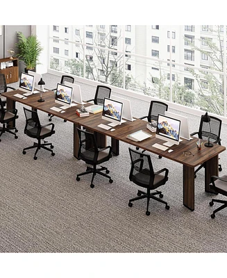 Tribesigns 13FT Conference Table with Heavy Duty Frame for 10