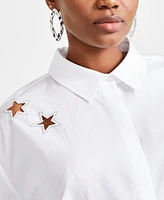 I.n.c. International Concepts Plus Star-Cutout Shirt, Exclusively at Macy's