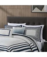 Bebejan Frames Bedding 200 Thread Count 100% Cotton Sateen 5 Piece King Size Reversible Comforter Set
