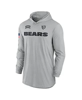 Nike Men's Gray Chicago Bears 2024 Salute to Service Lightweight Performance Long Sleeve Hooded T-Shirt