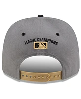 New Era Men's Gray New York Yankees 2024 American League Champions Locker Room 9SEVENTY Stretch-Snap Hat