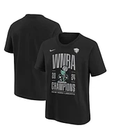 Nike Big Boys and Girls Black New York Liberty 2024 Wnba Finals Champions Locker Room T-Shirt