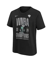 Nike Big Boys and Girls Black New York Liberty 2024 Wnba Finals Champions Locker Room T-Shirt