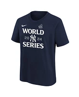 Nike Big Boys and Girls Navy New York Yankees 2024 World Series Authentic Collection T-Shirt