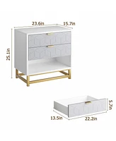 gaomon 3 Drawer Dresser for Bedroom, Modern Dressers & Chests of Drawers