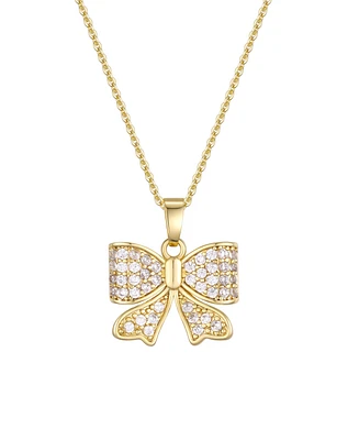 Macy's Cubic Zirconia Bow Pendant Necklace