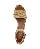 Franco Sarto Women's Clemens Raffia Espadrille Wedge Sandals