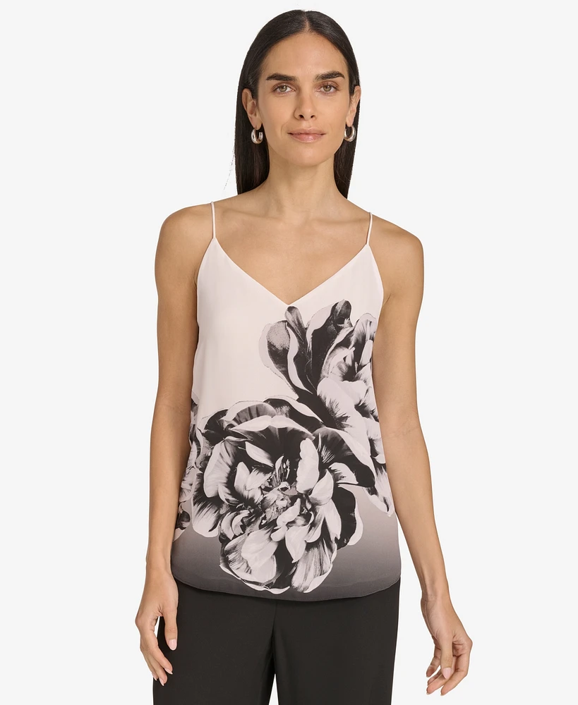 Calvin Klein Women's Floral Print V-Neck Camisole