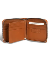 Champs Men's Denim Collection Leather Zip Around Wallet