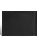 Champs Men's Onyx Collection Leather Bi-Fold Clip Wallet