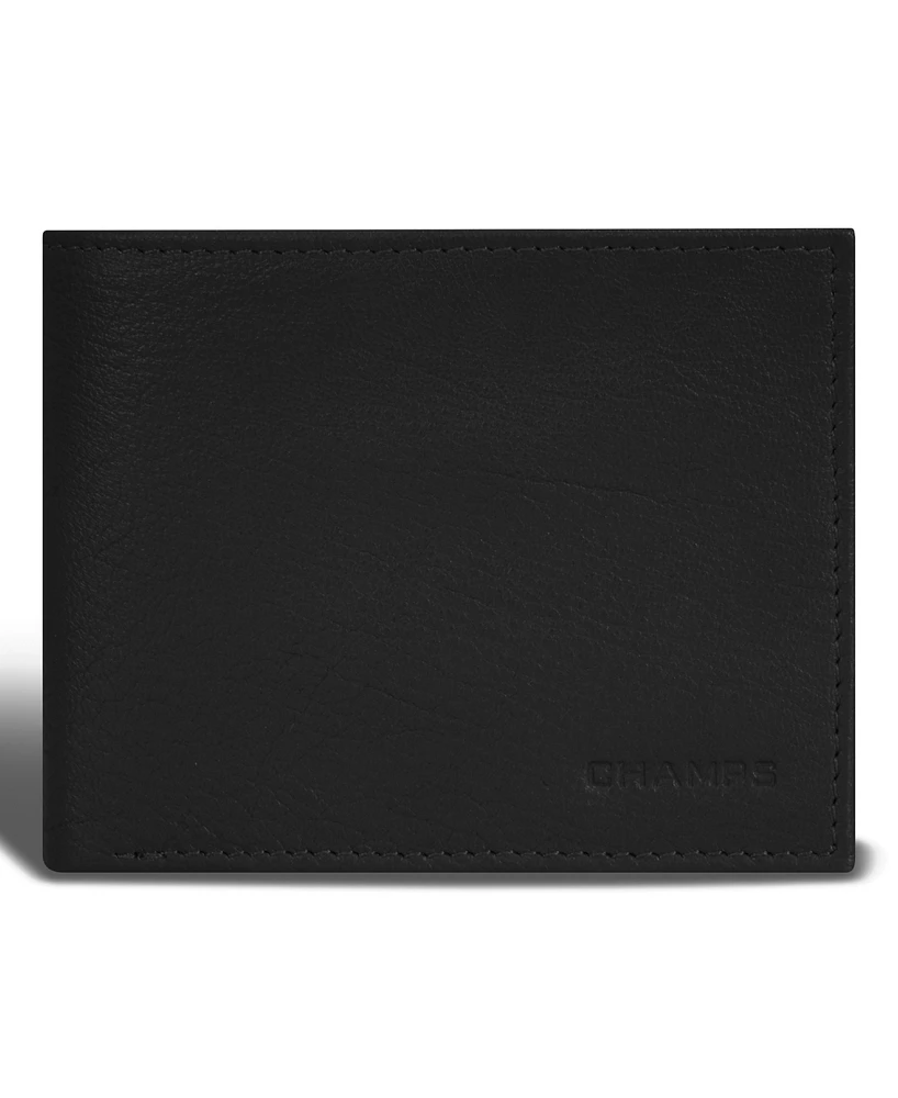 Champs Men's Onyx Collection Leather Bi-Fold Wallet