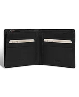 Champs Men's Onyx Collection Leather Zip Bi-Fold Wallet