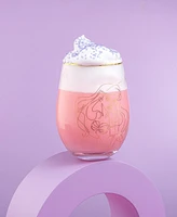 JoyJolt Disney Princess Sketch Stemless Wine Glasses, Set of 4