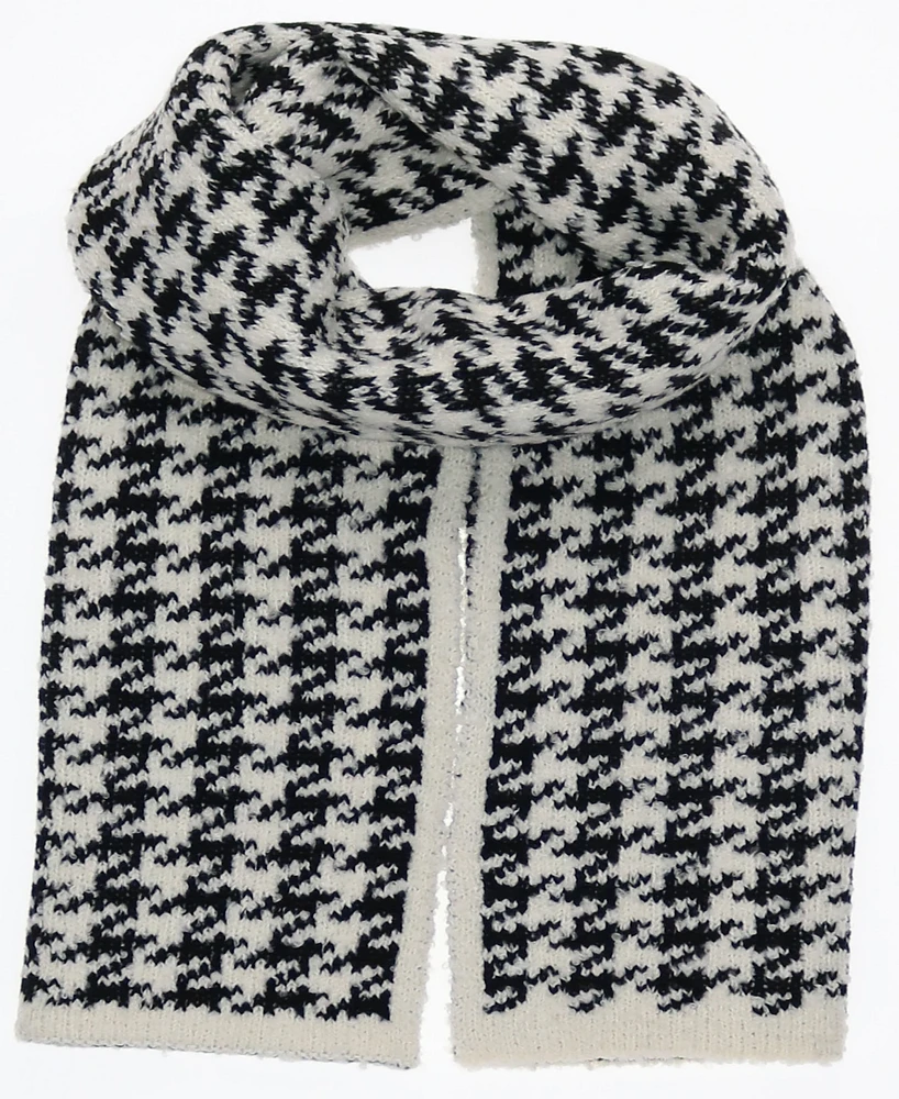 Fraas Houndstooth Knit Scarf