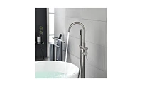 Slickblue Freestanding Bathtub Faucet - High Flow Tub Filler with Handheld Shower and Swivel Spout