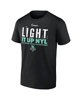 Fanatics Men's Black New York Liberty 2024 Wnba Finals Champions Big Tall Hometown T-shirt