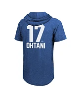 Majestic Men's Shohei Ohtani Royal Los Angeles Dodgers 2024 National League Champions Name Number Tri-blend Hoodie T-shirt