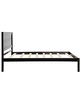 Slickblue Platform Bed Frame with Headboard - Wood Slat Support, No Box Spring Needed for Convenience