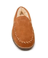 Minnetonka Men's Suede Sheepskin Tobie Slippers