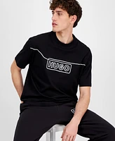 Hugo Boss Men's Noideryo Relaxed Fit Short Sleeve Crewneck Logo Graphic T-Shirt