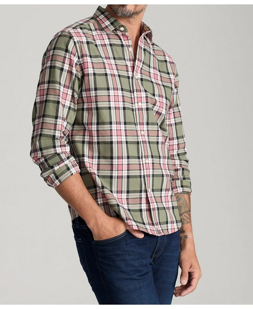 UNTUCKit Men's Regular Fit Larson Flannel Button Up Shirt