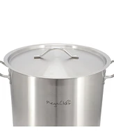 MegaChef Professional Kitchen Quart Round Stainless Steel Stock Pot with Lid