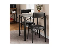 gaomon Dining Table Set for 2 with Cushion Chairs, 3 Piece Kitchen Table and Upholstered Chairs for Kitchen Apartment Dining Room Small Space