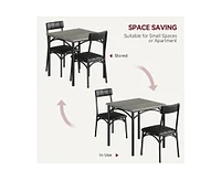 gaomon Dining Table Set for 2 with Cushion Chairs, 3 Piece Kitchen Table and Upholstered Chairs for Kitchen Apartment Dining Room Small Space