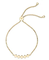 Devata Clover Box Chain Slider Bolo Bracelet in 14K Gold, Fits 6.0 in to 8.0 in wrist