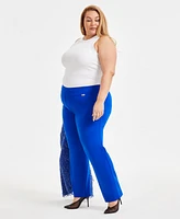 I.n.c. International Concepts Plus Mid-Rise Pull-On Straight-Leg Pants, Created for Macy's