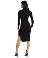 Steve Madden Women's Maja Mock Neck Midi Dress