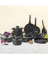 BergHOFF Leo Stone+ Nonstick Ceramic 10" Stock Pot with Lid Recycled, 5.9qt
