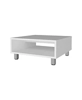 Fm Furniture Avondale Coffee Table in Melamine with Open Storage, white