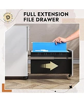 3-Drawer Mobile File Cabinet with Smart Lock, Pre-Assembled Steel Pedestal Under Desk