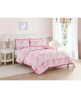 Alex + Bella Unicorn Parade Pink -Piece All-Season Reversible Soft Microfiber Quilt Set