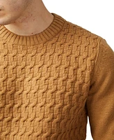 Ben Sherman Men's Cable Textured Crew Neck Sweater