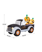 Glitzhome Lighted Inflatable Truck, 8 Feet