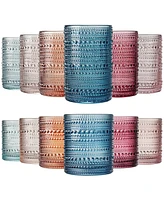 The Wine Savant Beaded Hobnail Drinking Glasses, Set of 12