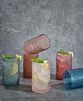 The Wine Savant Beaded Highball Glasses, Set of 6